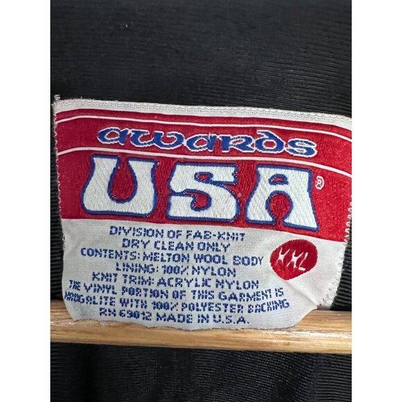 NEFF Mens Vintage Varsity Letterman Snap Front Jacket 2XL Blue Wool Pockets USA - Picture 7 of 8